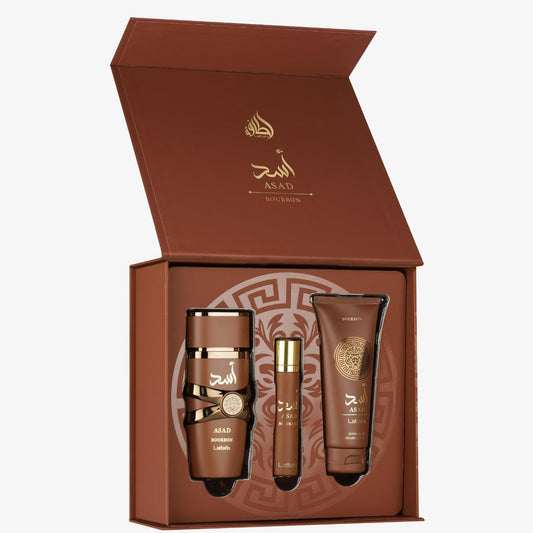 Lattafa Asad Bourbon Geschenkset für Herren